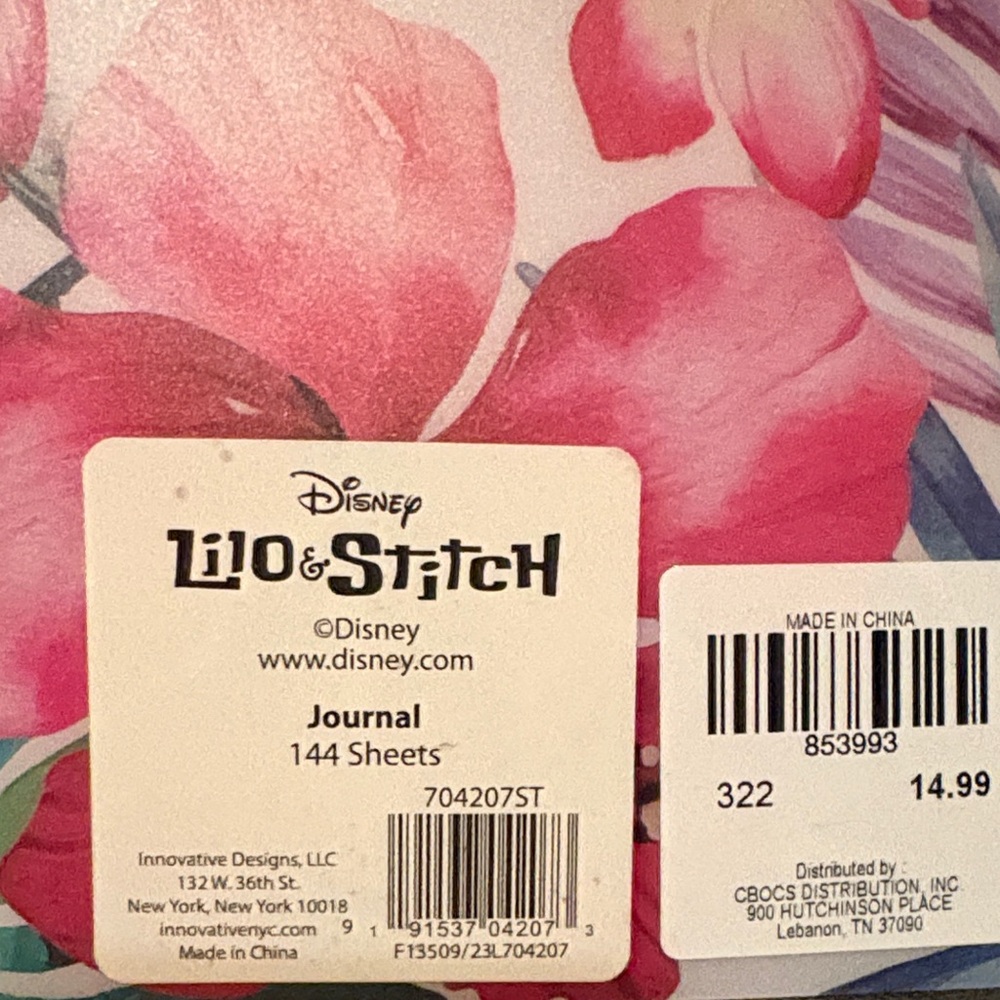 Stitch Disney Tropical Spiral Notebook with dividers - Picture 3 of 4